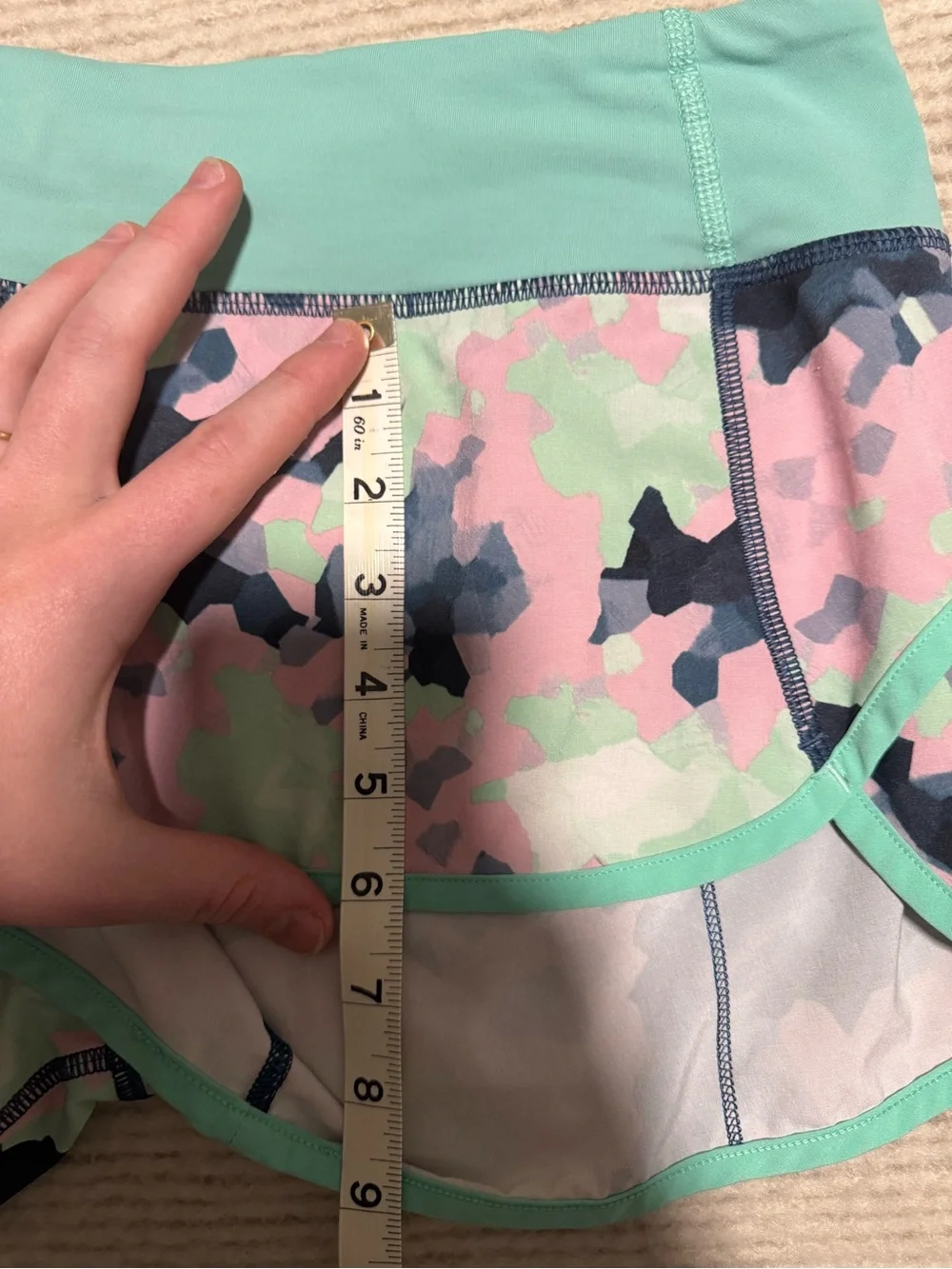 lululemon athletica Pink, Mint & Navy Camo Athletic Shorts